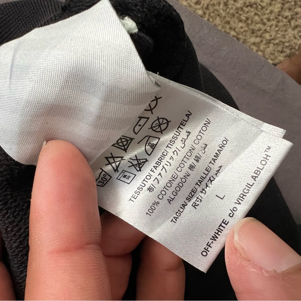 Virgil Off-White “Woman” Sweat shirt Sz L mens - Picture 7 of 9